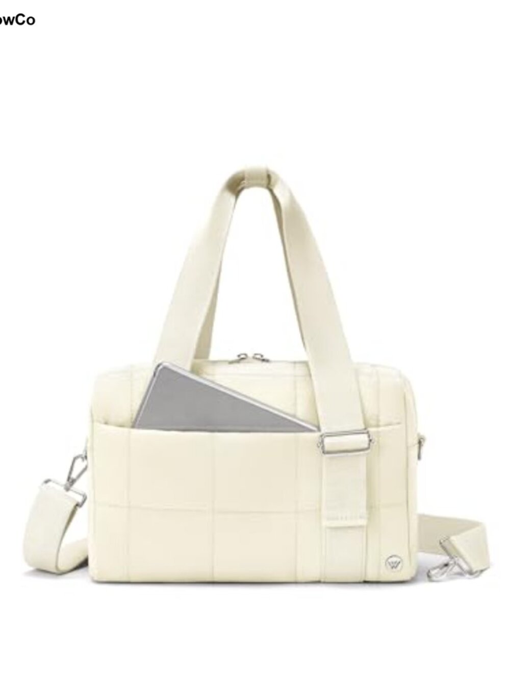 Puffer Crossbody Bag for Women, Mini Quilted Travel Tote, Lightweight Nylon